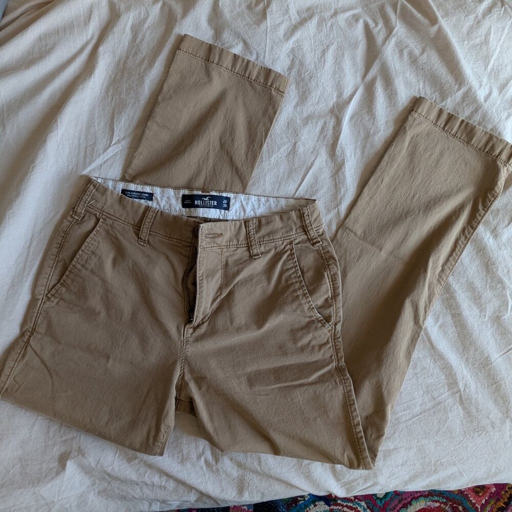 Hollister khaki slim straight chinos 28x30